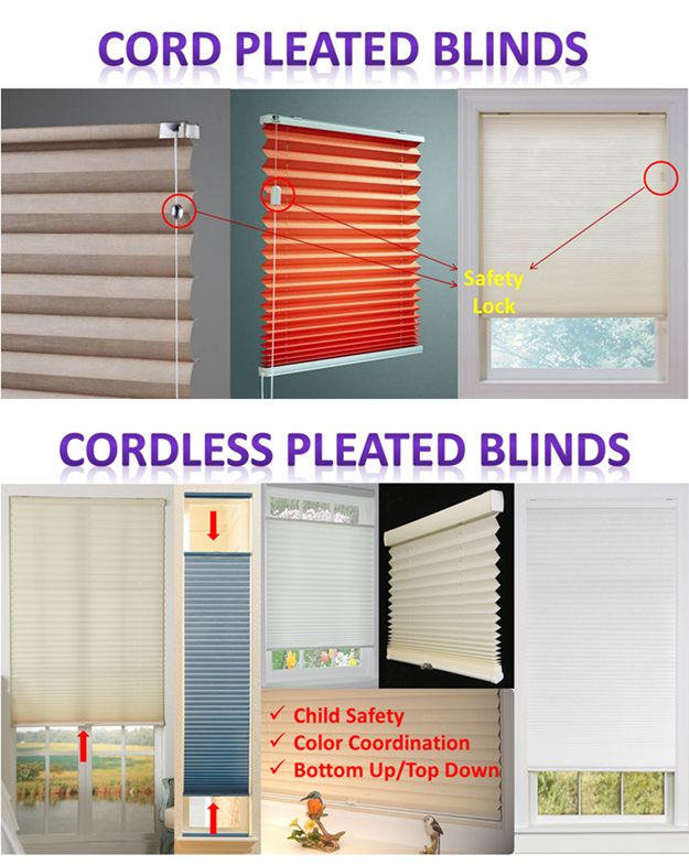 Pleated blinds