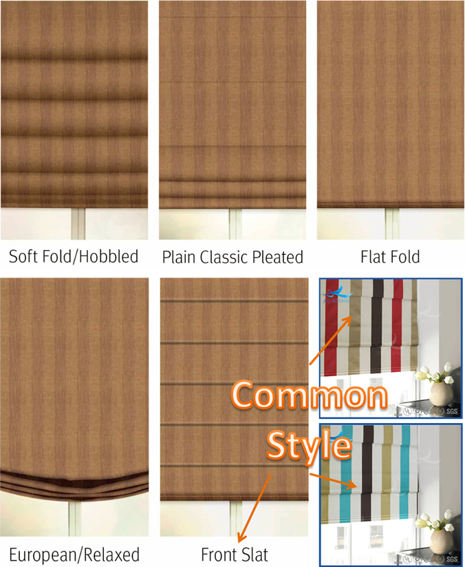 pleated roman blinds